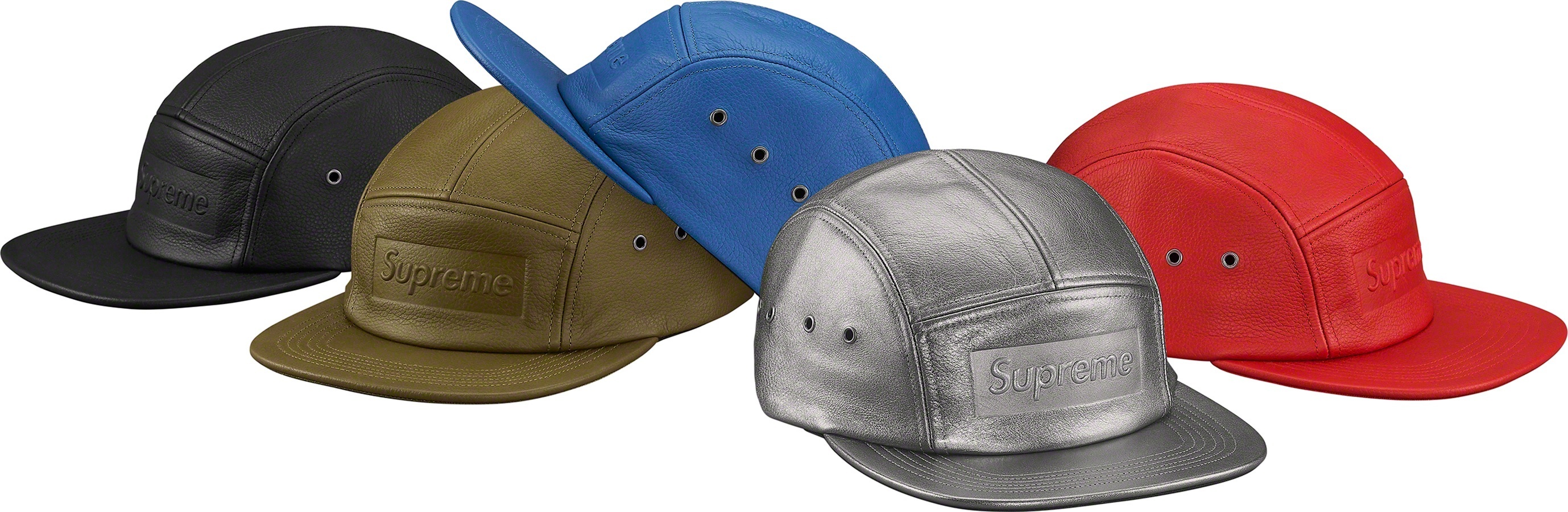 Pebbled Leather Camp Cap